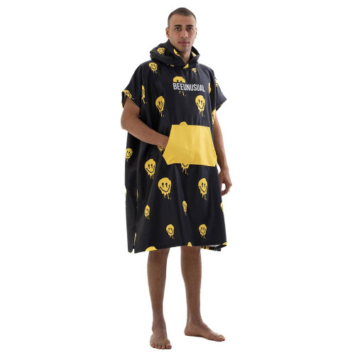 Bee Unusual Melting Face Hooded Poncho Towel